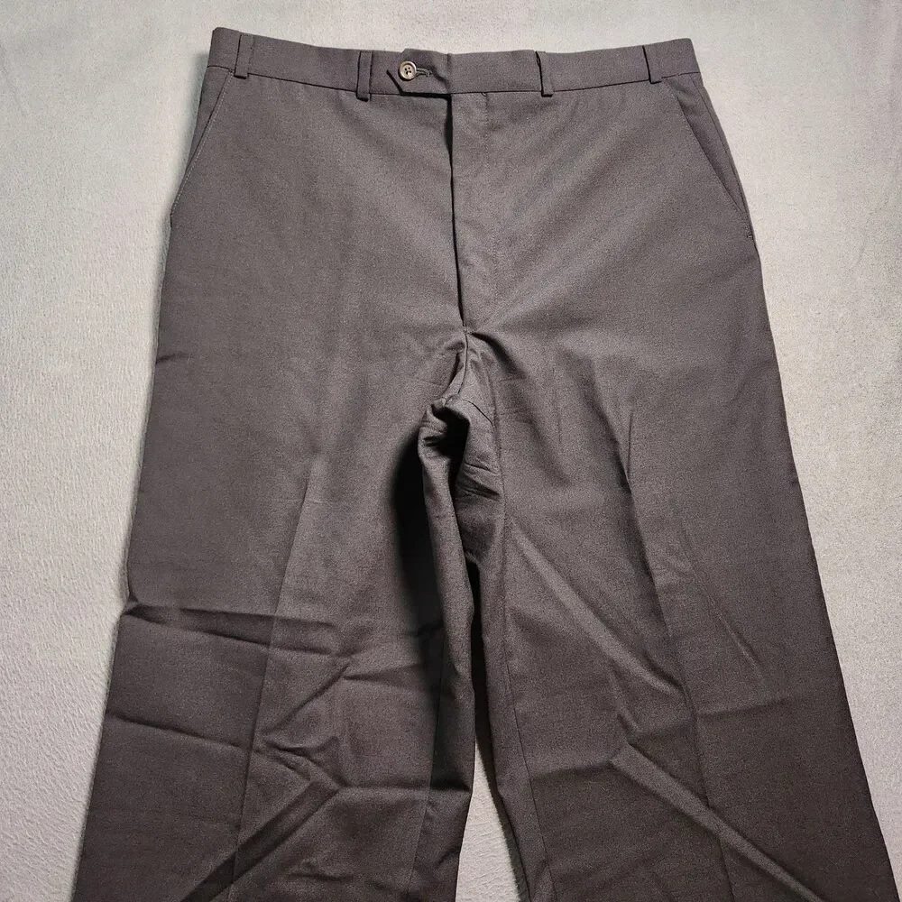 Lauren Ralph Lauren Dress Pants Men 36X34(31.5) Navy Flat Front Super 100's Wool